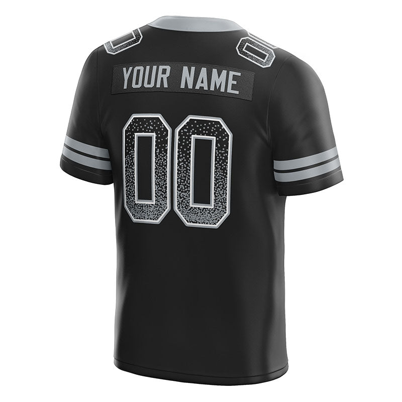 custom authentic drift fashion football jersey black-gray mesh