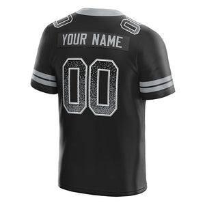 custom authentic drift fashion football jersey white-black mesh