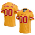 customized authentic football jersey yellow  red- white mesh