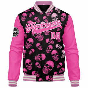 Chaqueta universitaria personalizada estilo Letterman para hombres-mujeres y jóvenes-color rosa