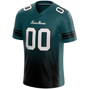 custom authentic gradient fashion football jersey white-black