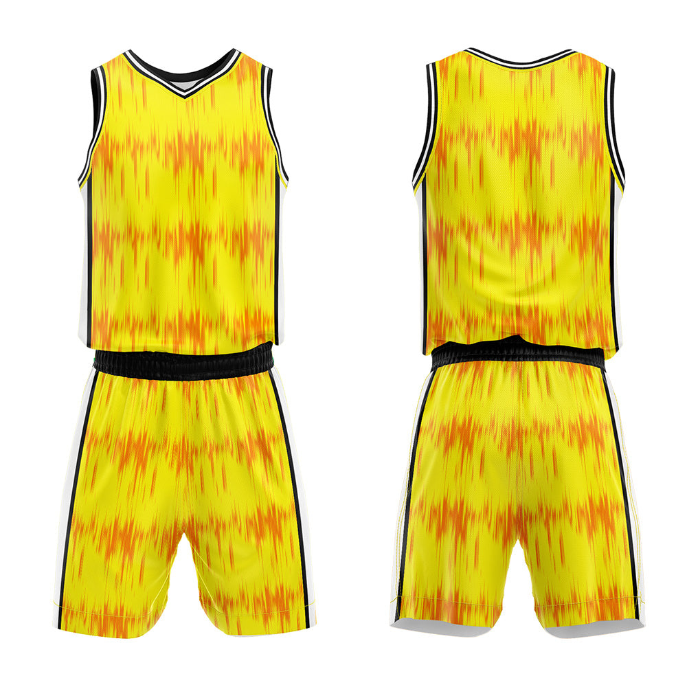 Uniforme de baloncesto personalizado Acoustic Wave amarillo con tu logotipo-nombre y número impresos