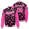Chaqueta universitaria personalizada estilo Letterman para hombres-mujeres y jóvenes-color rosa