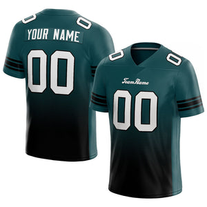 custom authentic gradient fashion football jersey white-black