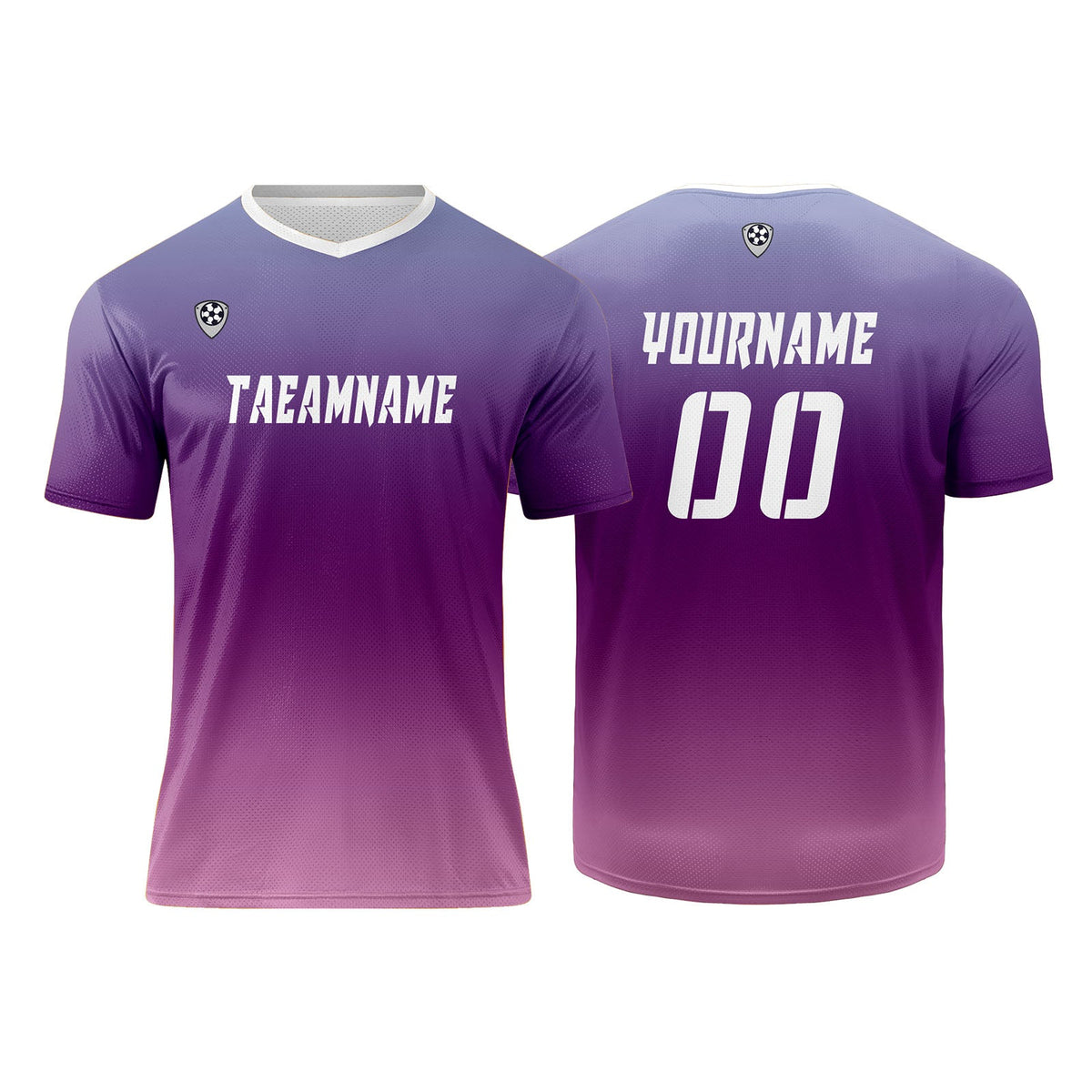 Conjunto personalizado de camiseta de uniforme azul & morado y rosa para niños y adultos
