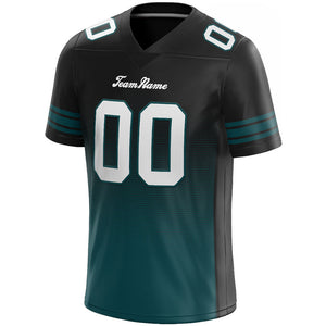 custom authentic gradient fashion football jersey gray-green