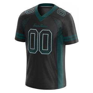 custom authentic drift fashion football jersey gray-midnight green mesh
