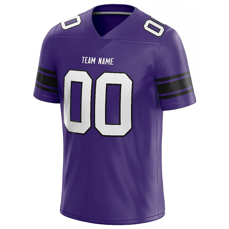 customized  authentic football jersey purple-white-black