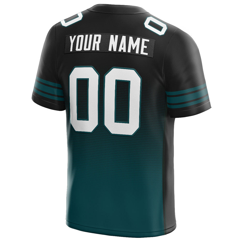 custom authentic gradient fashion football jersey gray-green