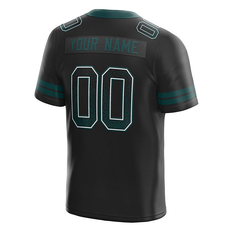 custom authentic drift fashion football jersey black-midnight green mesh