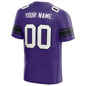 customized  authentic football jersey purple-white-black