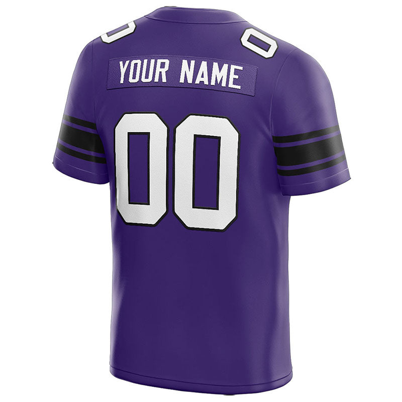 customized  authentic football jersey purple-white-black