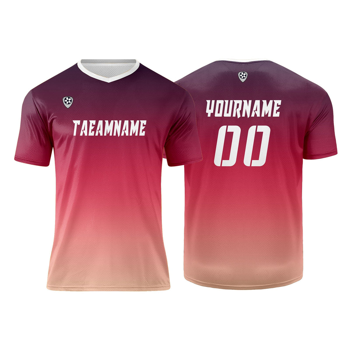 Conjunto personalizado de camiseta de uniforme negra & rosa y amarilla para niños y adultos