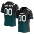 custom authentic gradient fashion football jersey black-green