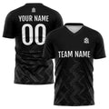 Conjunto personalizado de camiseta de fútbol negra y gris para niños y adultos