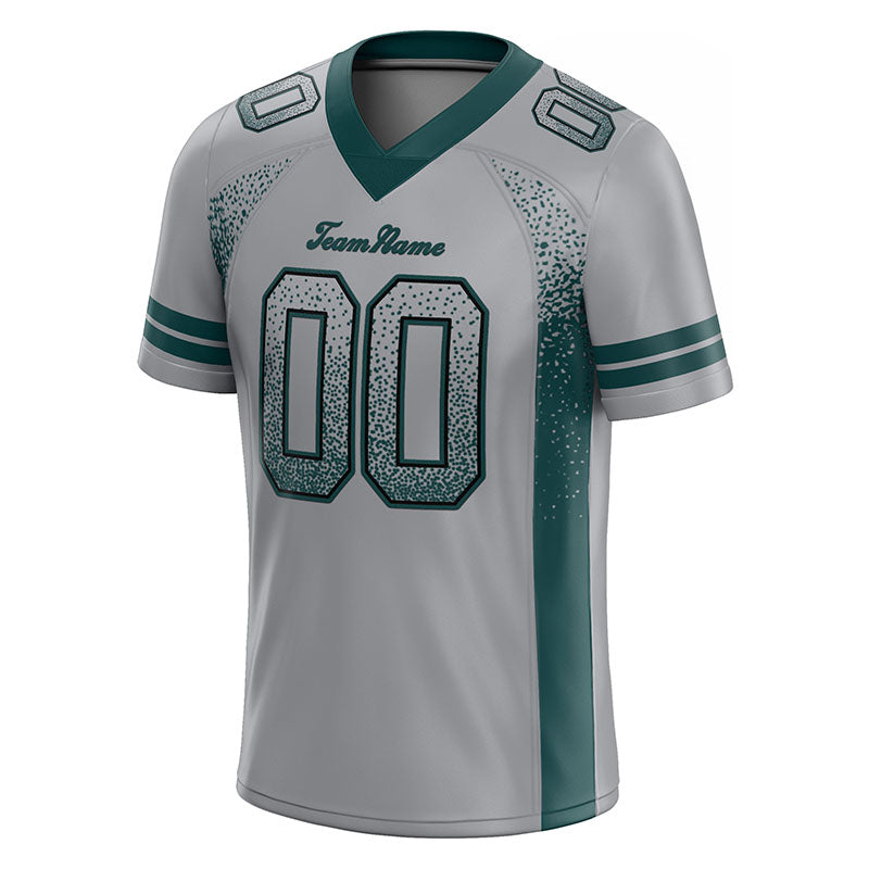 custom authentic drift fashion football jersey black-midnight green mesh