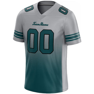 custom authentic gradient fashion football jersey black-green