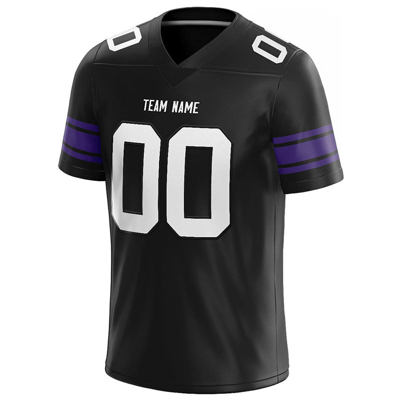 customized  authentic football jersey black-purple-white