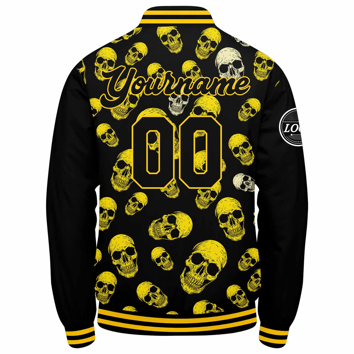 Chaqueta universitaria personalizada estilo Letterman para hombres-mujeres y jóvenes-color amarillo