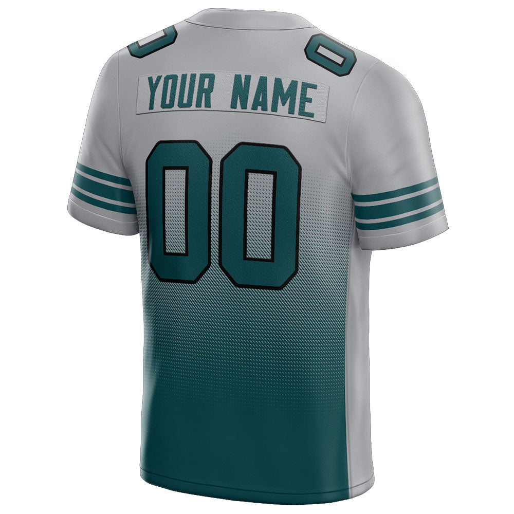custom authentic gradient fashion football jersey black-green