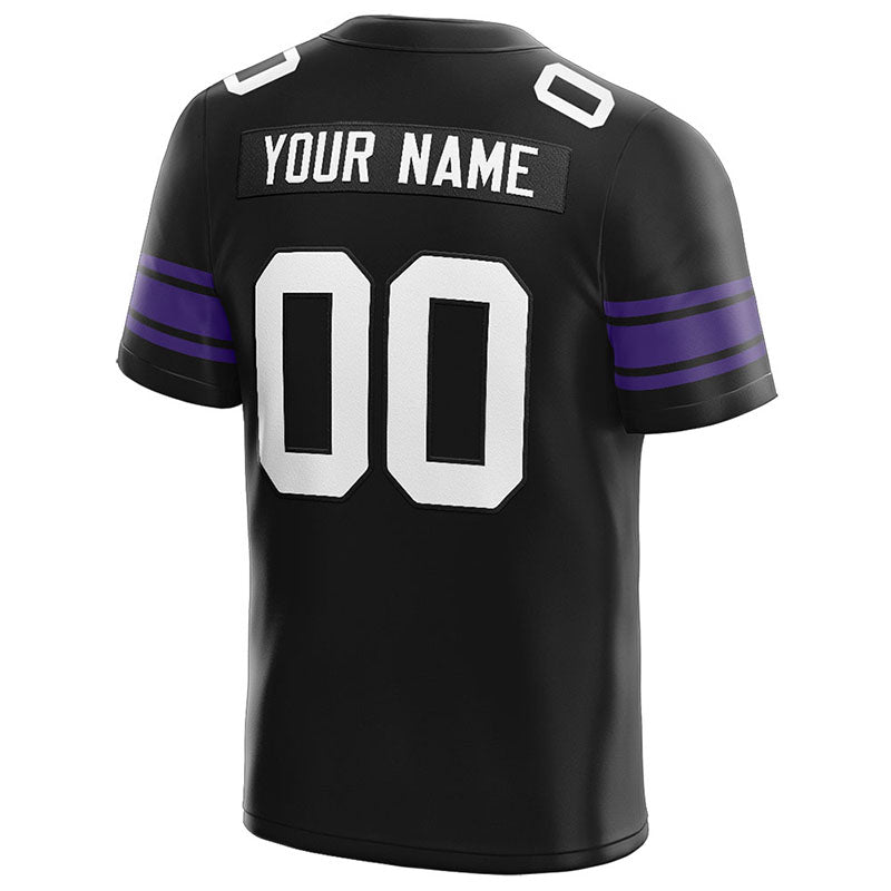 customized  authentic football jersey black-purple-white