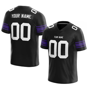 customized  authentic football jersey black-purple-white