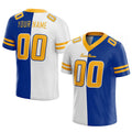 custom authentic split fashion football jersey royal-white-yellow mesh