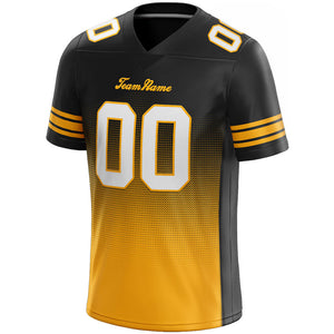 custom authentic gradient fashion football jersey black-yellow