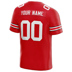customized  authentic football jersey red-white-black