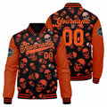 Chaqueta universitaria personalizada estilo Letterman para hombres-mujeres y jóvenes-color naranja