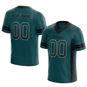 custom authentic drift fashion football jersey midnight green-black mesh