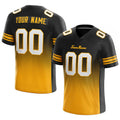 custom authentic gradient fashion football jersey black-yellow