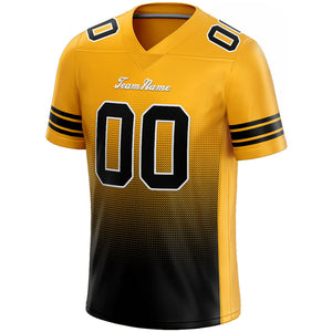 custom authentic gradient fashion football jersey yellow-black
