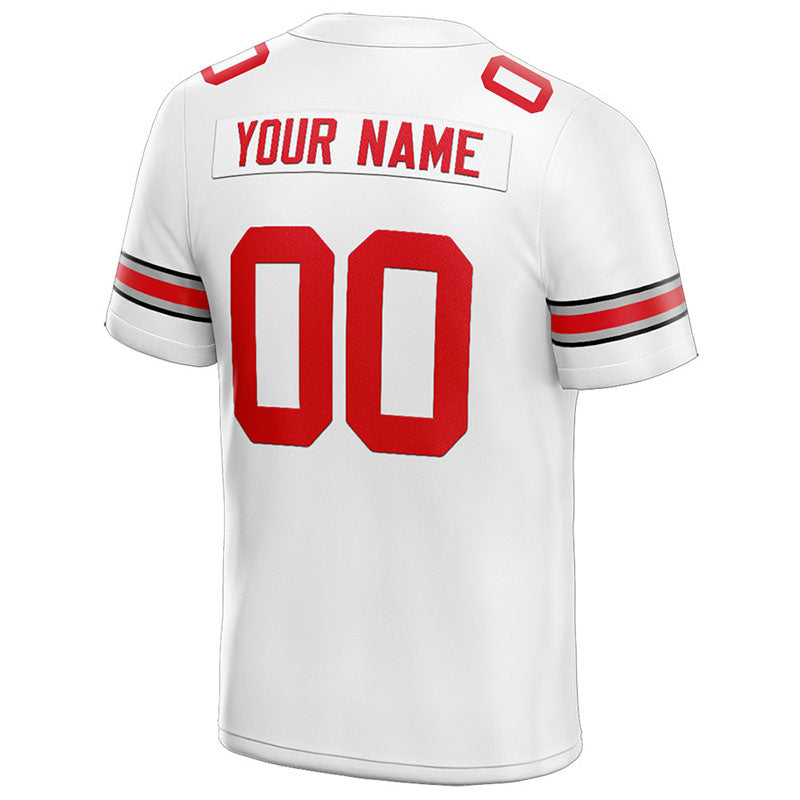 customized  authentic football jersey white-red-gray