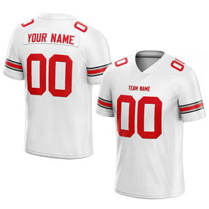 customized  authentic football jersey white-red-gray