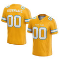customized  authentic football jersey yellow white -powder blue  mesh