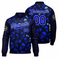 Chaqueta universitaria personalizada estilo Letterman para hombres-mujeres y jóvenes-color azul marino