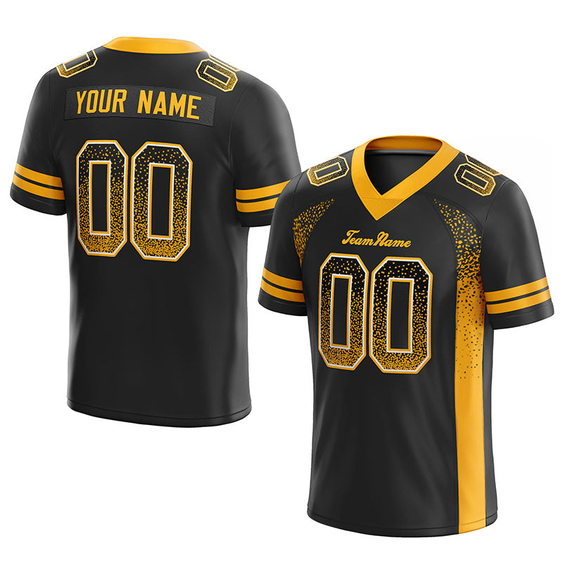custom authentic drift fashion football jersey midnight green-black mesh
