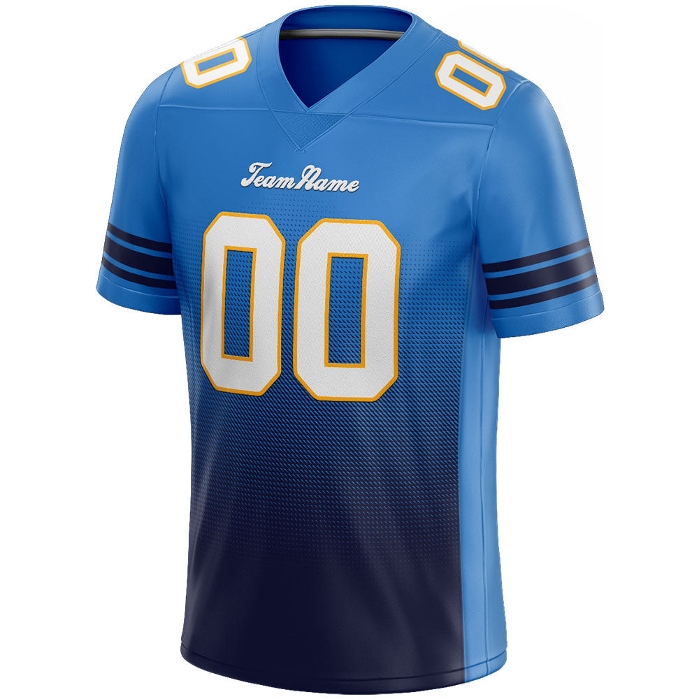 custom authentic gradient fashion football jersey light blue-navy