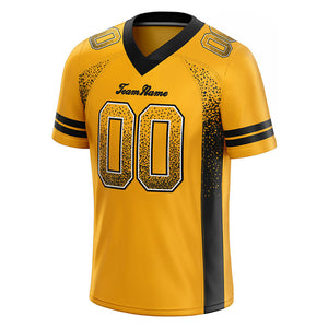custom authentic drift fashion football jersey yellow-black mesh