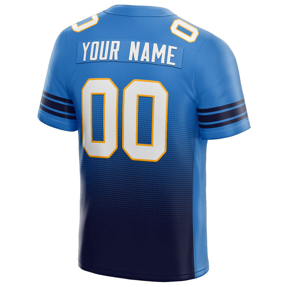 custom authentic gradient fashion football jersey navy-light blue