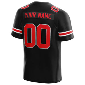 customized  authentic football jersey black-red-white