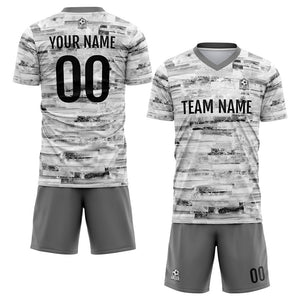 Uniforme de fútbol personalizado & camiseta para niños y adultos & conjunto personalizado & camiseta gris & papel tapiz