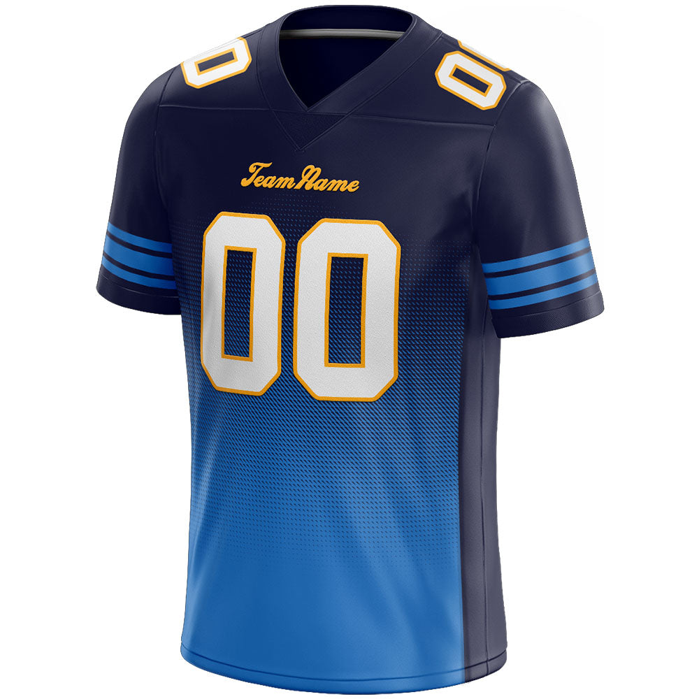 custom authentic gradient fashion football jersey light blue-navy