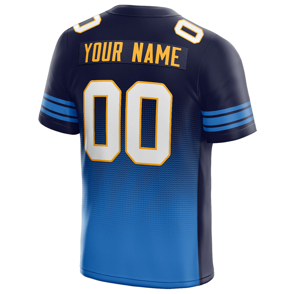 custom authentic gradient fashion football jersey light blue-navy