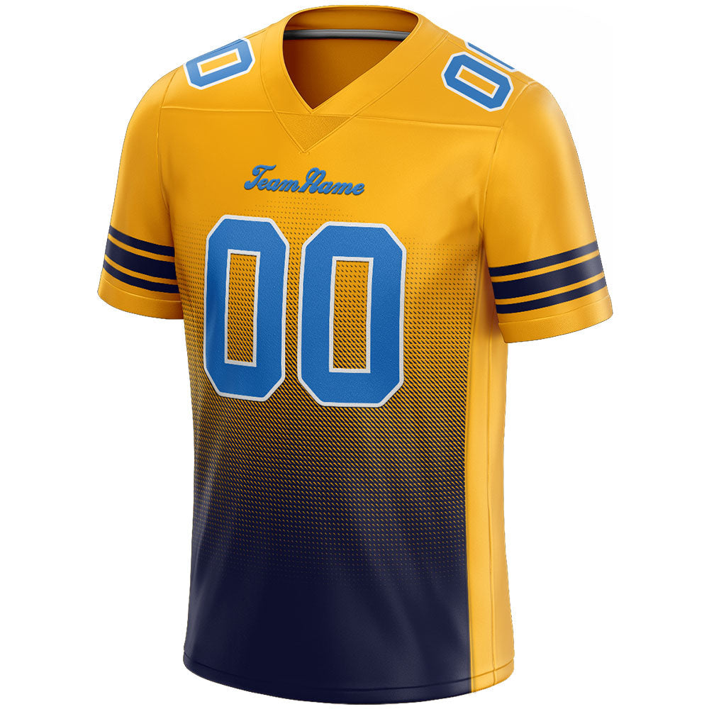 custom authentic gradient fashion football jersey yellow-navy