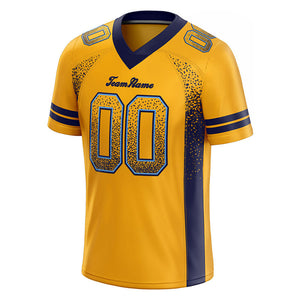 custom authentic drift fashion football jersey yellow-navy mesh