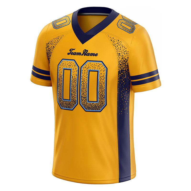 custom authentic drift fashion football jersey navy-light blue mesh