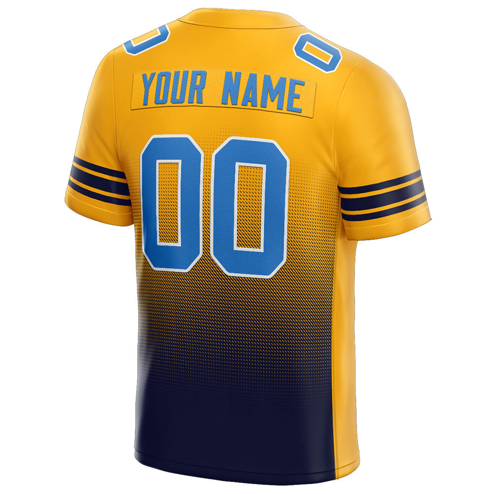 custom authentic gradient fashion football jersey white-light blue