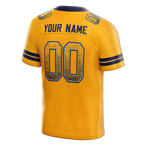 custom authentic drift fashion football jersey yellow-navy mesh